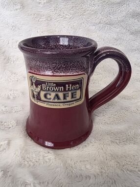 2018 Deneen Pottery Little Brown Hen Cafe Florence Oregon Coffee Tea Mug 10oz.